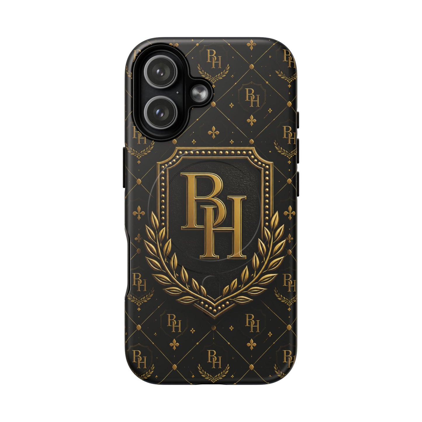 Luxury Monogram Tough Magnetic Phone Case — Gold RH Crest