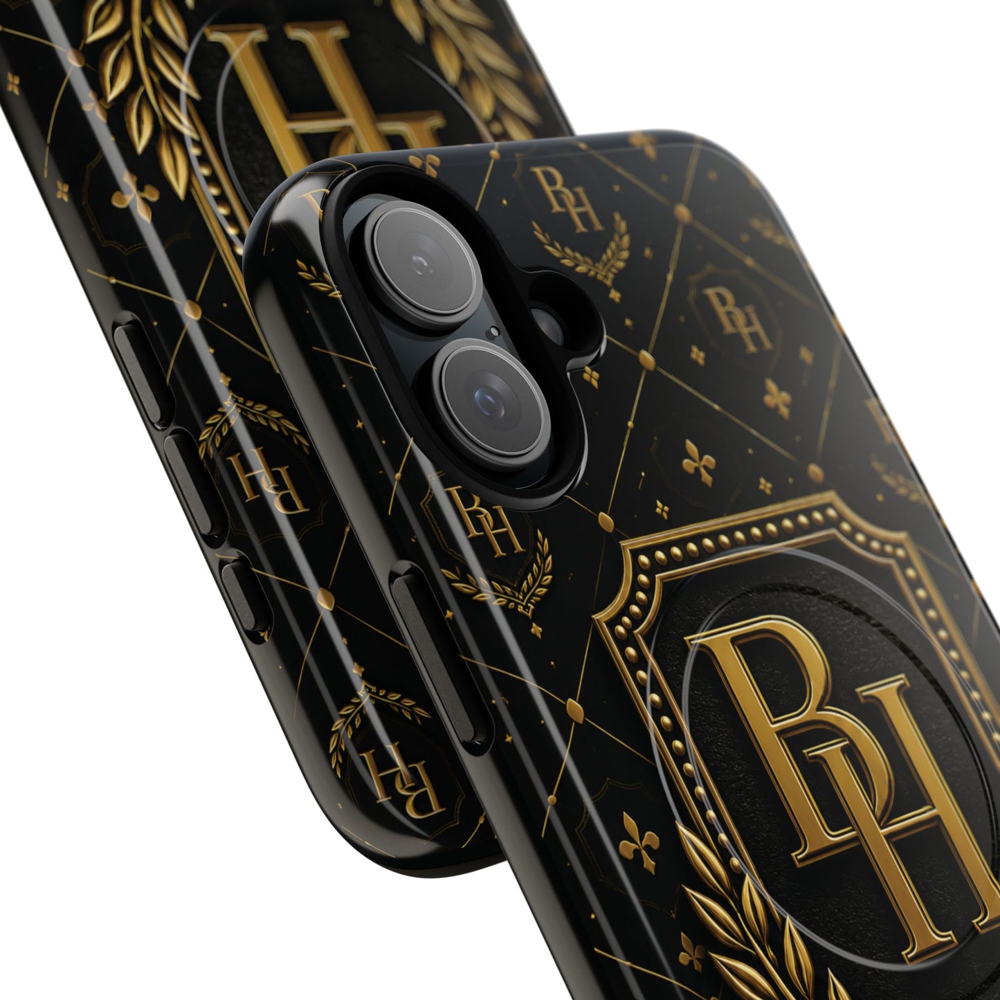 Luxury Monogram Tough Magnetic Phone Case — Gold RH Crest