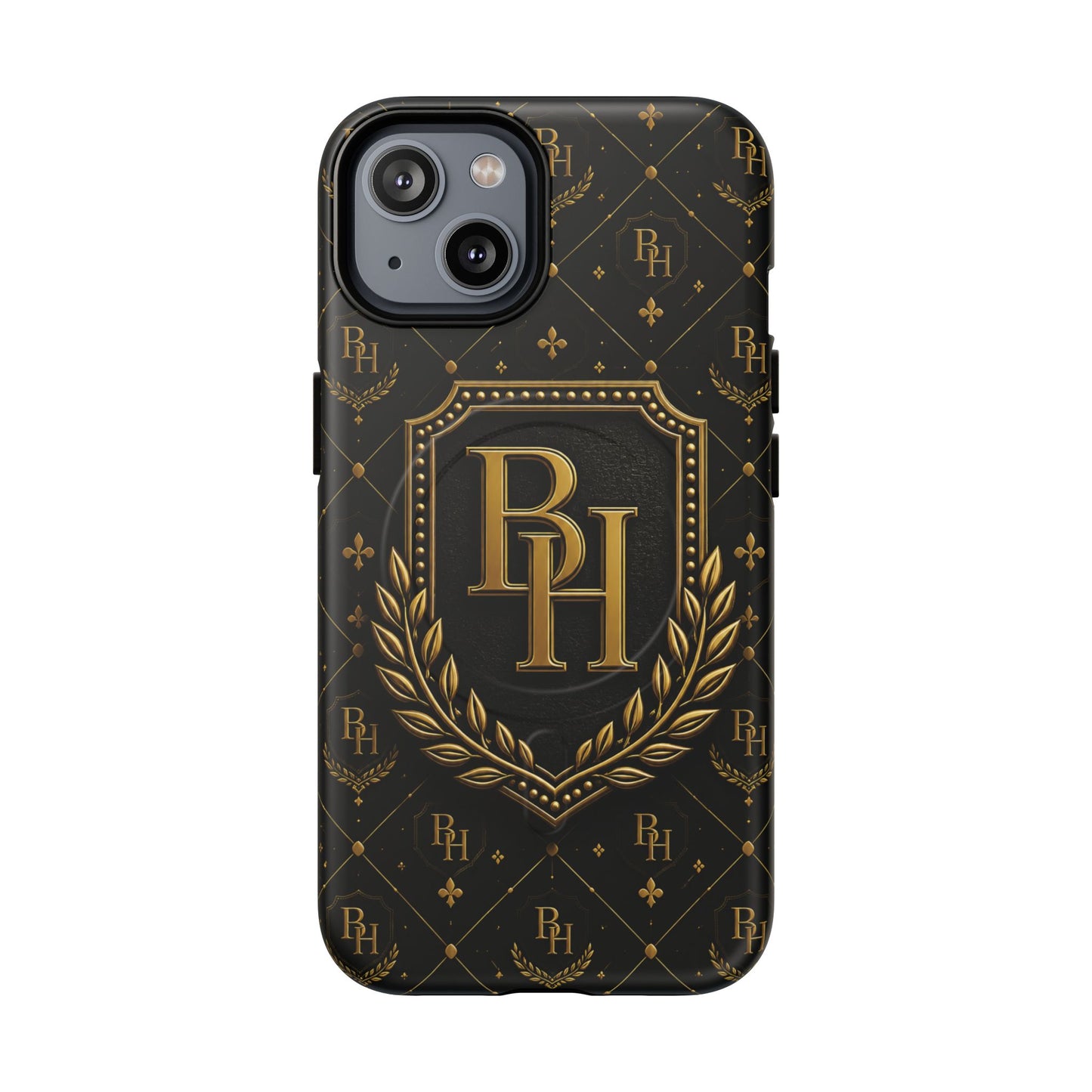 Luxury Monogram Tough Magnetic Phone Case — Gold RH Crest