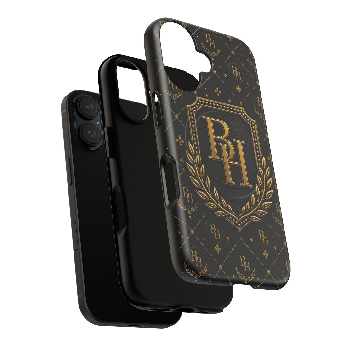 Luxury Monogram Tough Magnetic Phone Case — Gold RH Crest