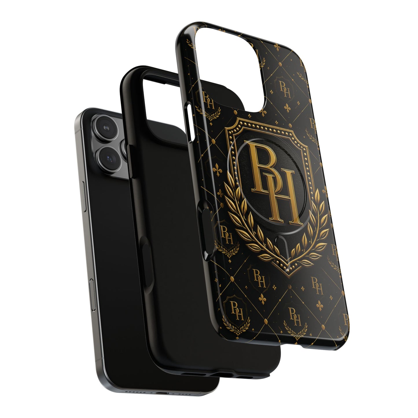 Luxury Monogram Tough Magnetic Phone Case — Gold RH Crest