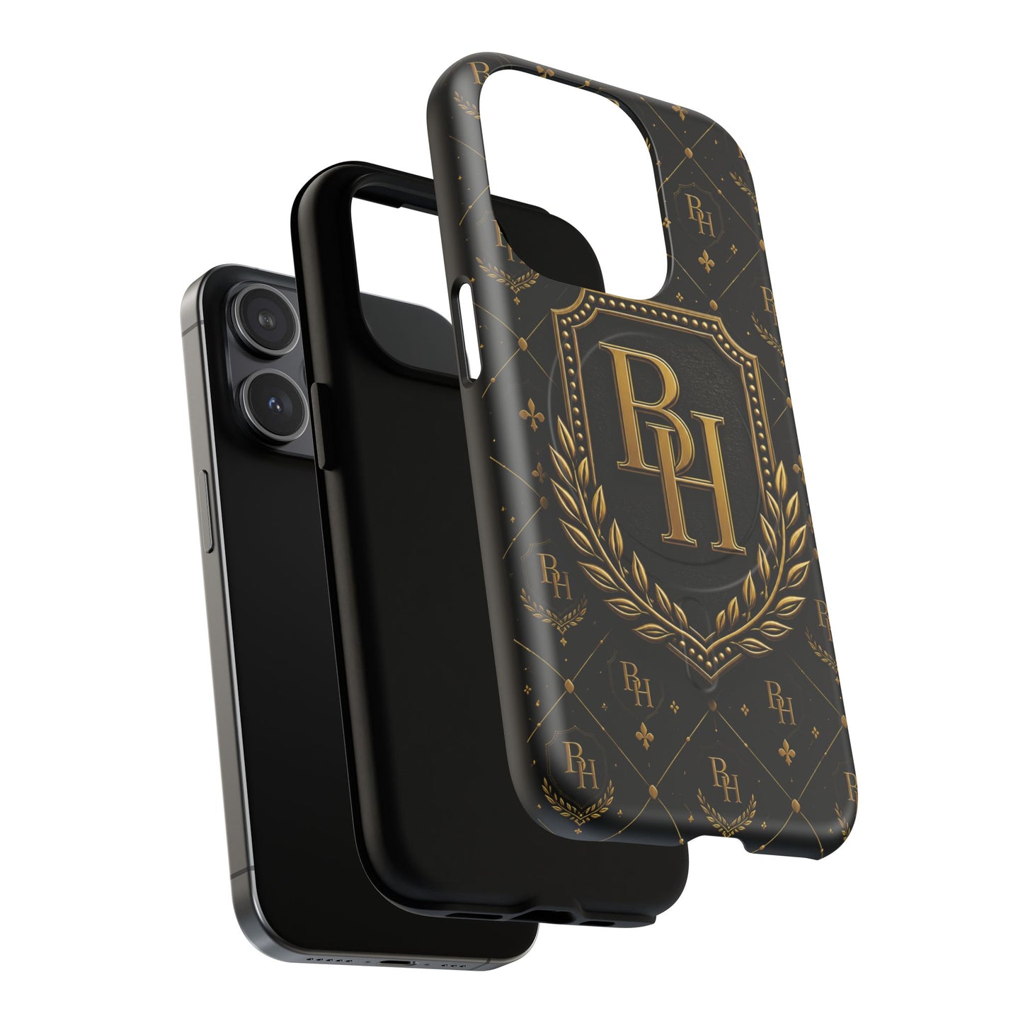 Luxury Monogram Tough Magnetic Phone Case — Gold RH Crest