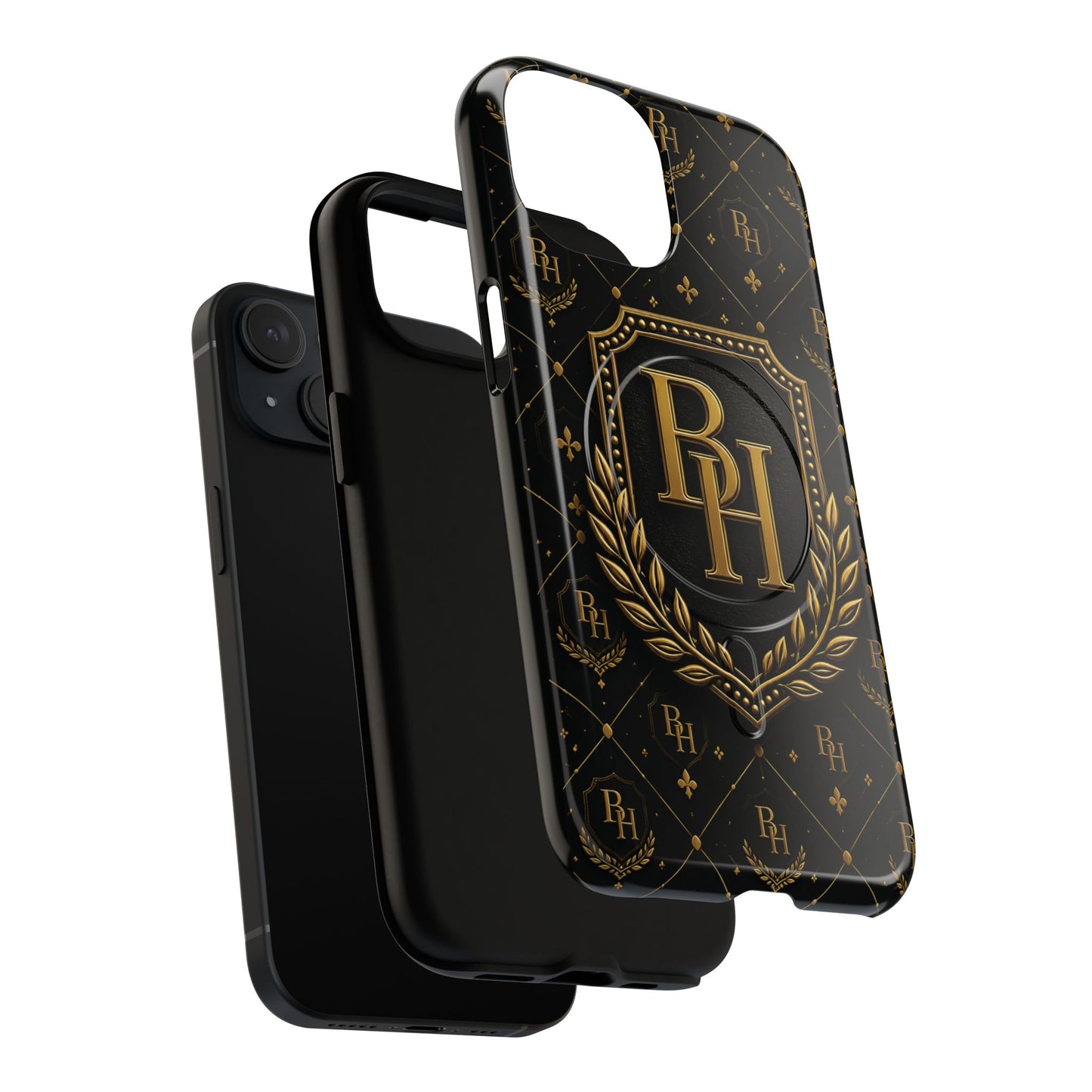 Luxury Monogram Tough Magnetic Phone Case — Gold RH Crest