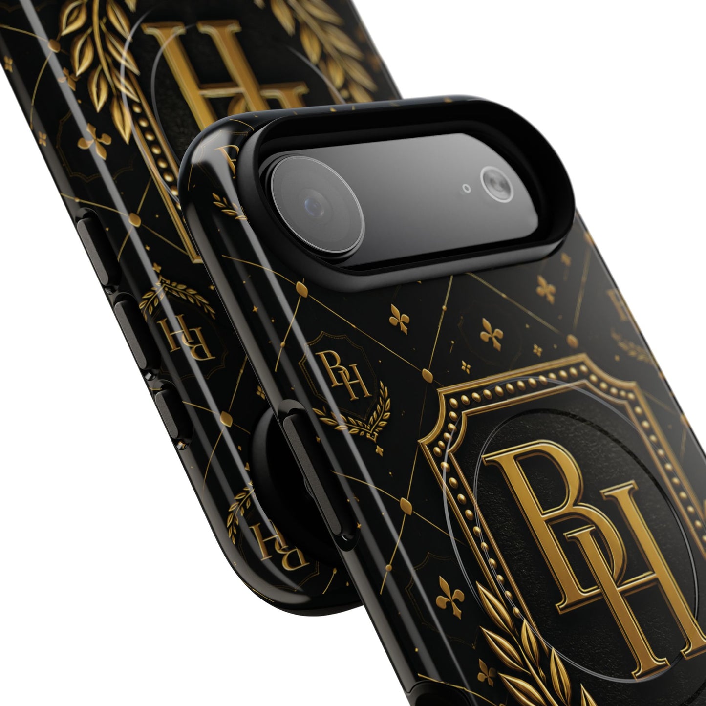 Luxury Monogram Tough Magnetic Phone Case — Gold RH Crest