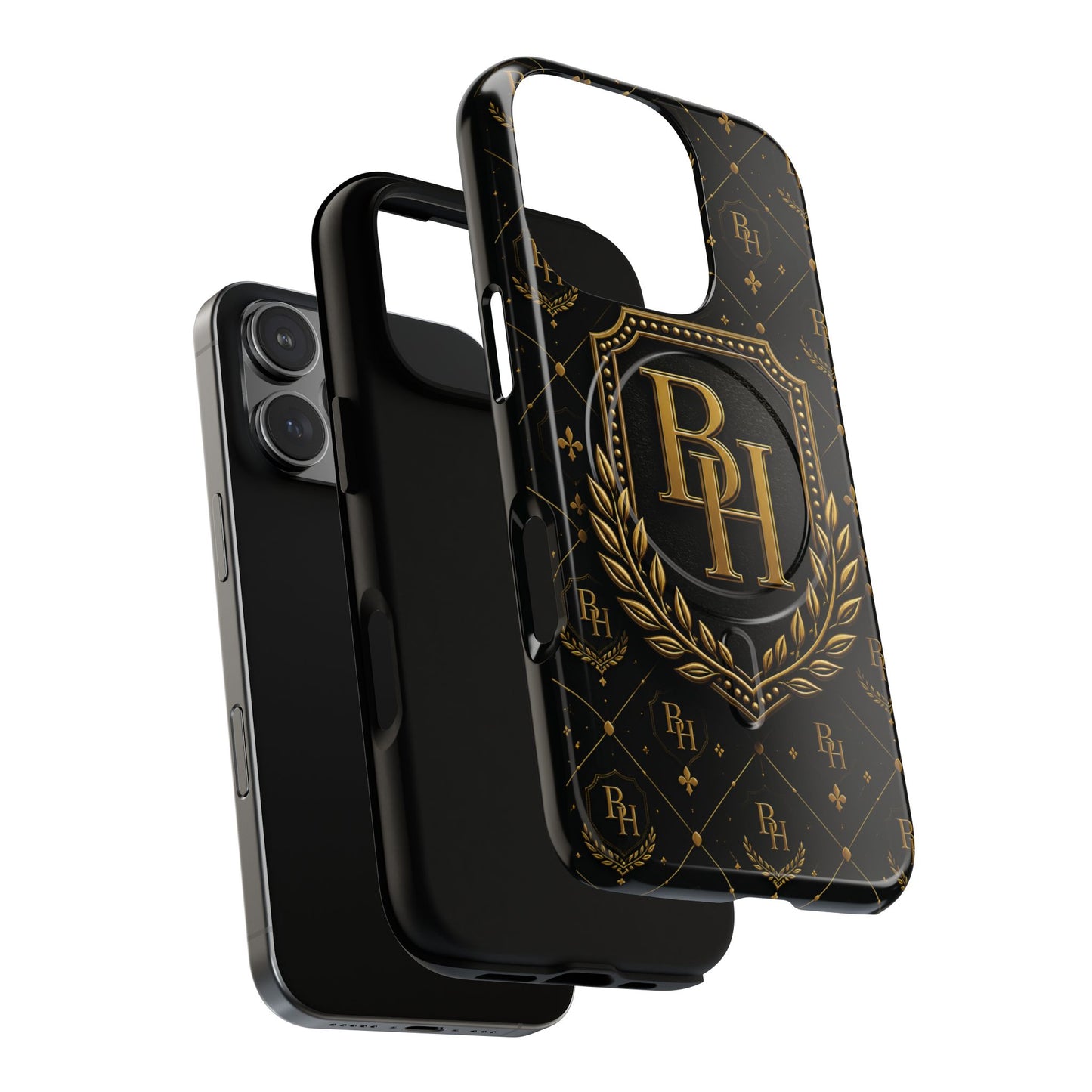 Luxury Monogram Tough Magnetic Phone Case — Gold RH Crest