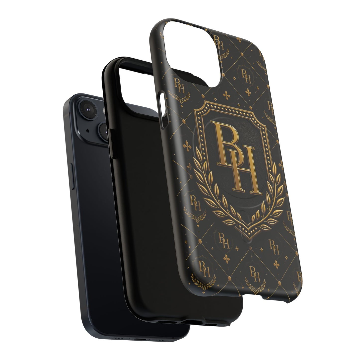 Luxury Monogram Tough Magnetic Phone Case — Gold RH Crest