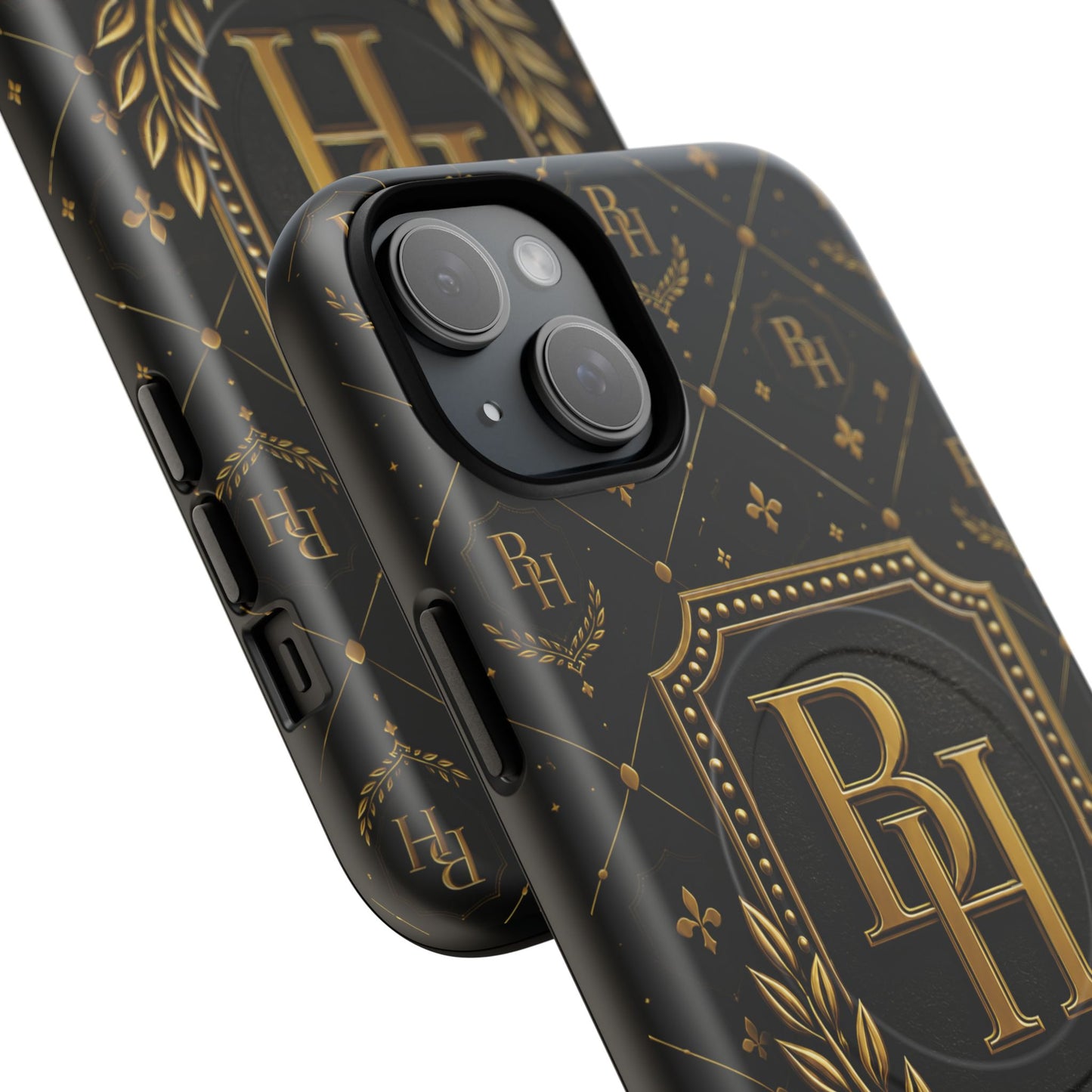 Luxury Monogram Tough Magnetic Phone Case — Gold RH Crest