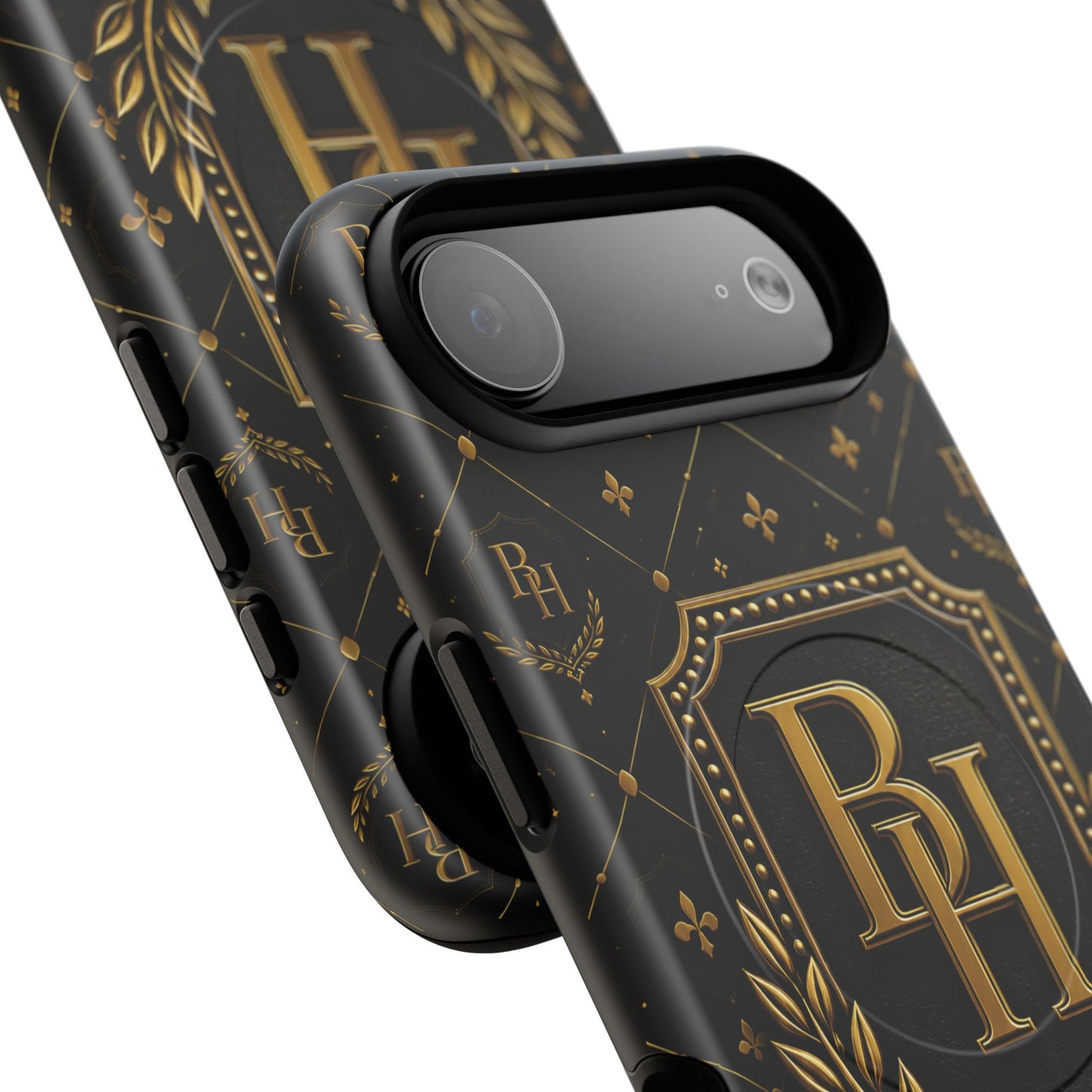 Luxury Monogram Tough Magnetic Phone Case — Gold RH Crest