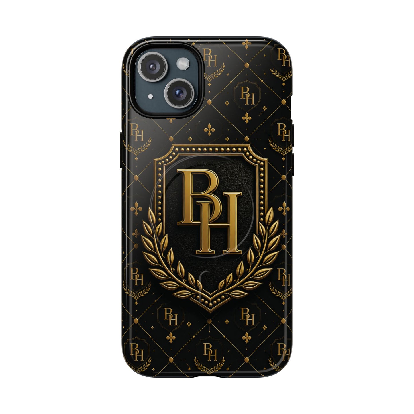 Luxury Monogram Tough Magnetic Phone Case — Gold RH Crest