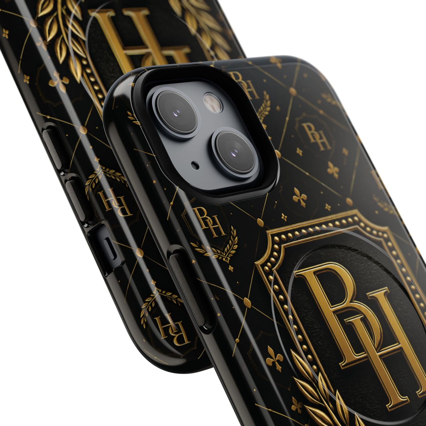 Luxury Monogram Tough Magnetic Phone Case — Gold RH Crest