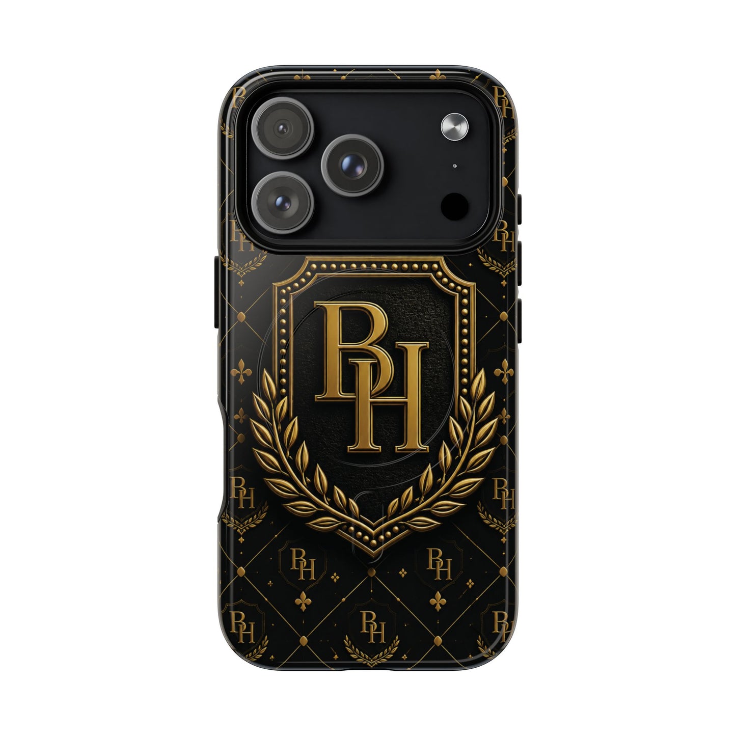 Luxury Monogram Tough Magnetic Phone Case — Gold RH Crest