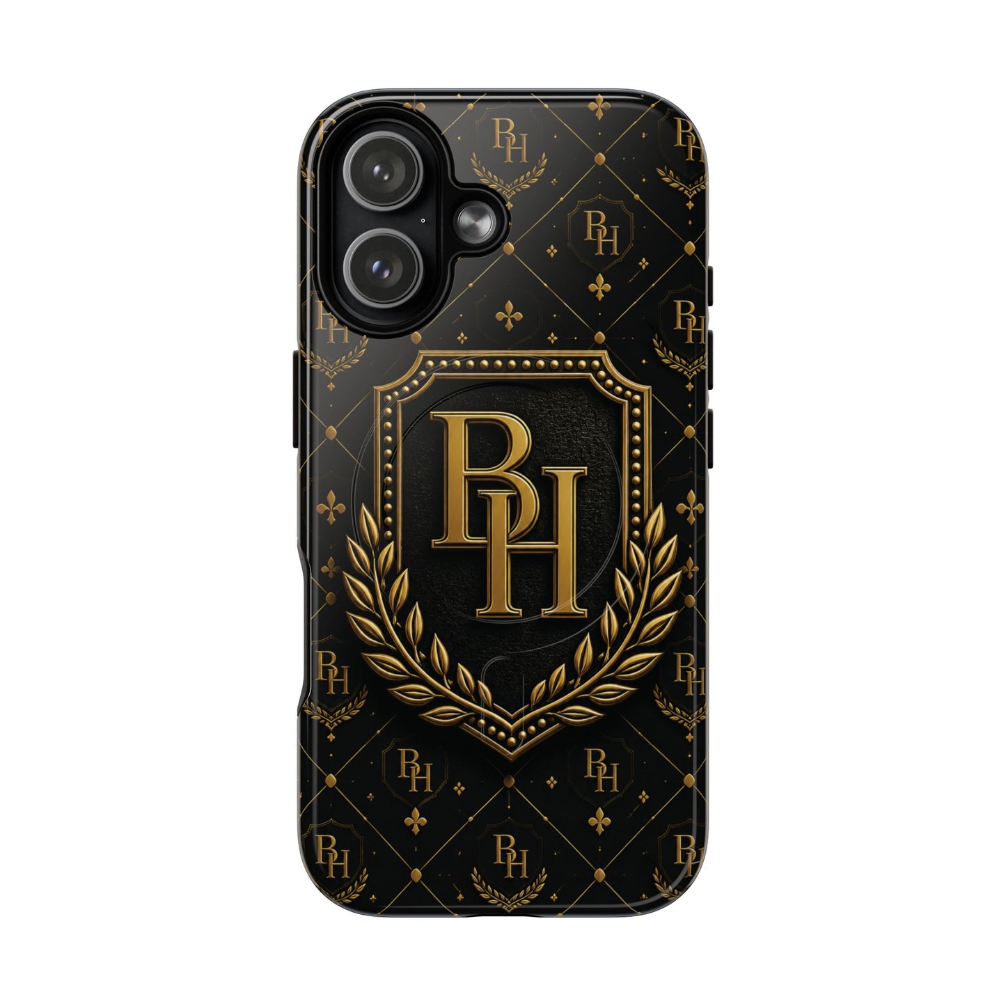 Luxury Monogram Tough Magnetic Phone Case — Gold RH Crest