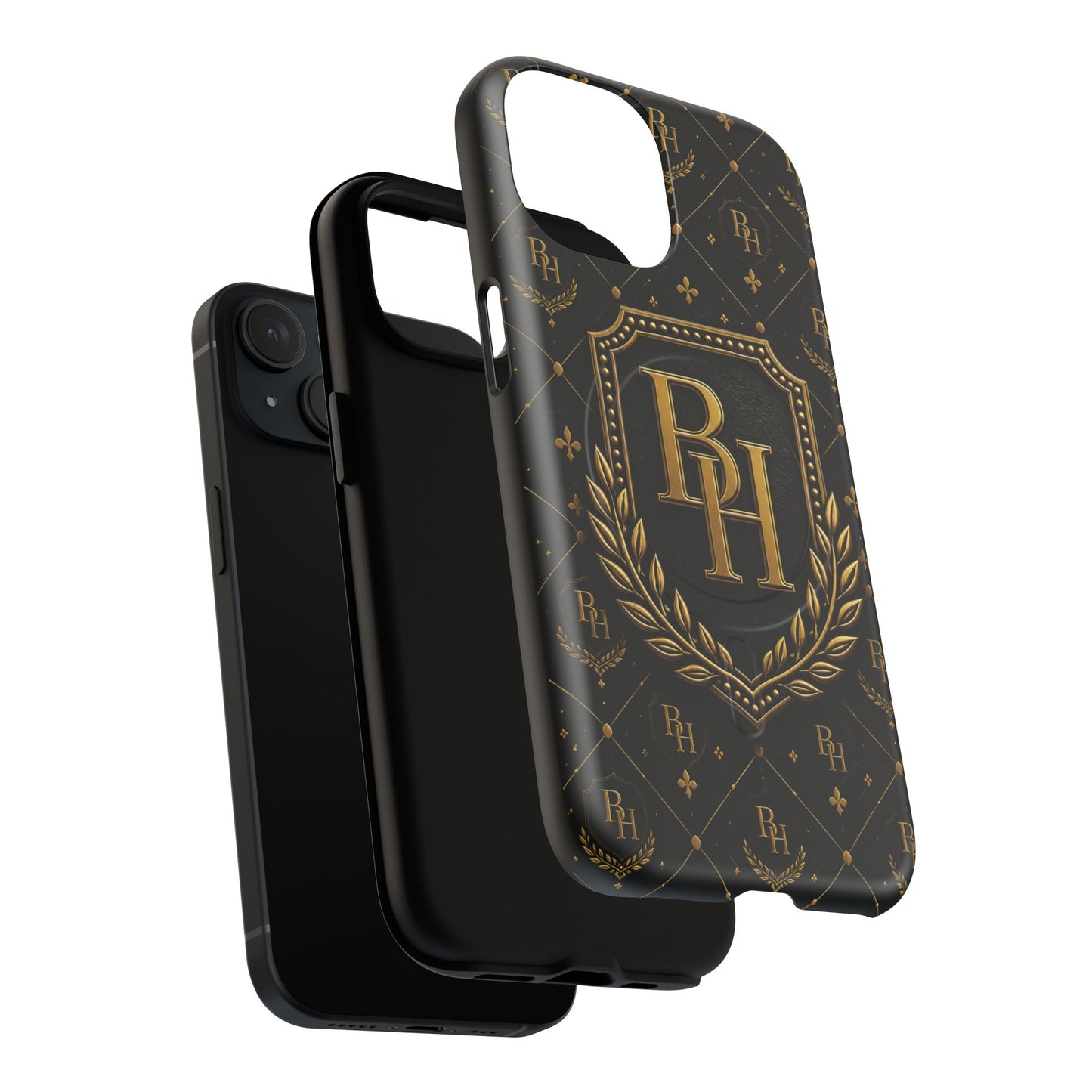 Luxury Monogram Tough Magnetic Phone Case — Gold RH Crest