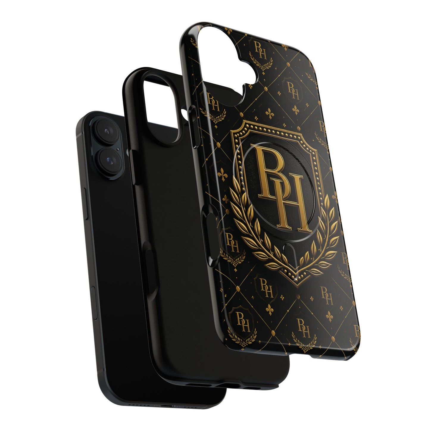 Luxury Monogram Tough Magnetic Phone Case — Gold RH Crest