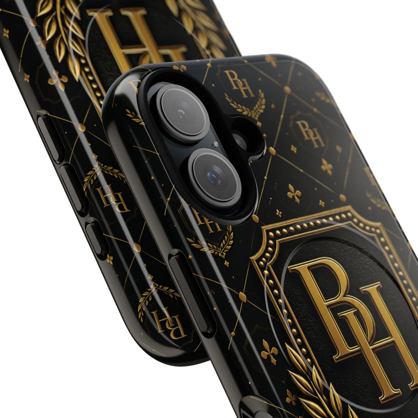 Luxury Monogram Tough Magnetic Phone Case — Gold RH Crest