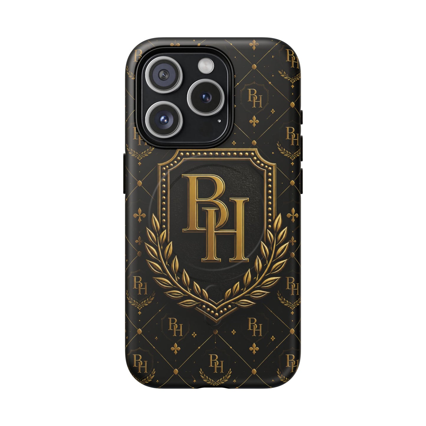 Luxury Monogram Tough Magnetic Phone Case — Gold RH Crest