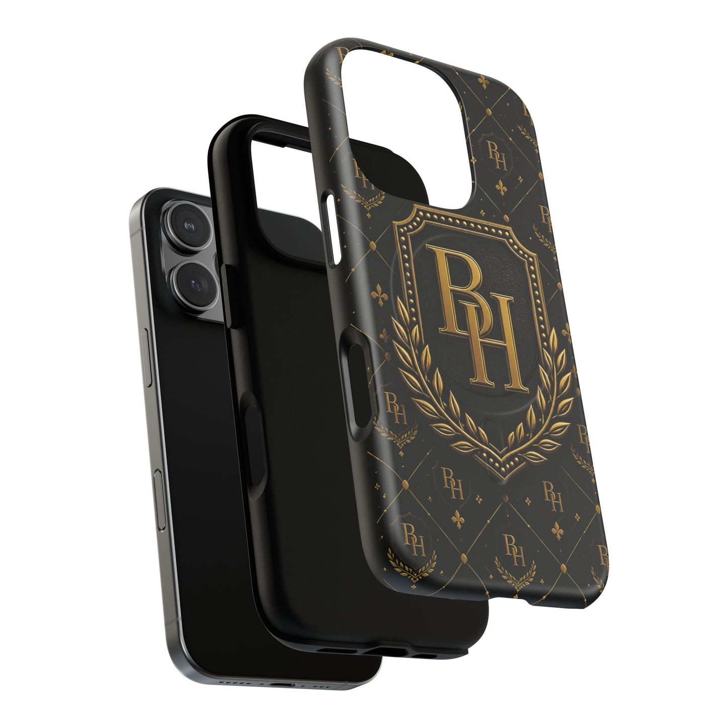 Luxury Monogram Tough Magnetic Phone Case — Gold RH Crest