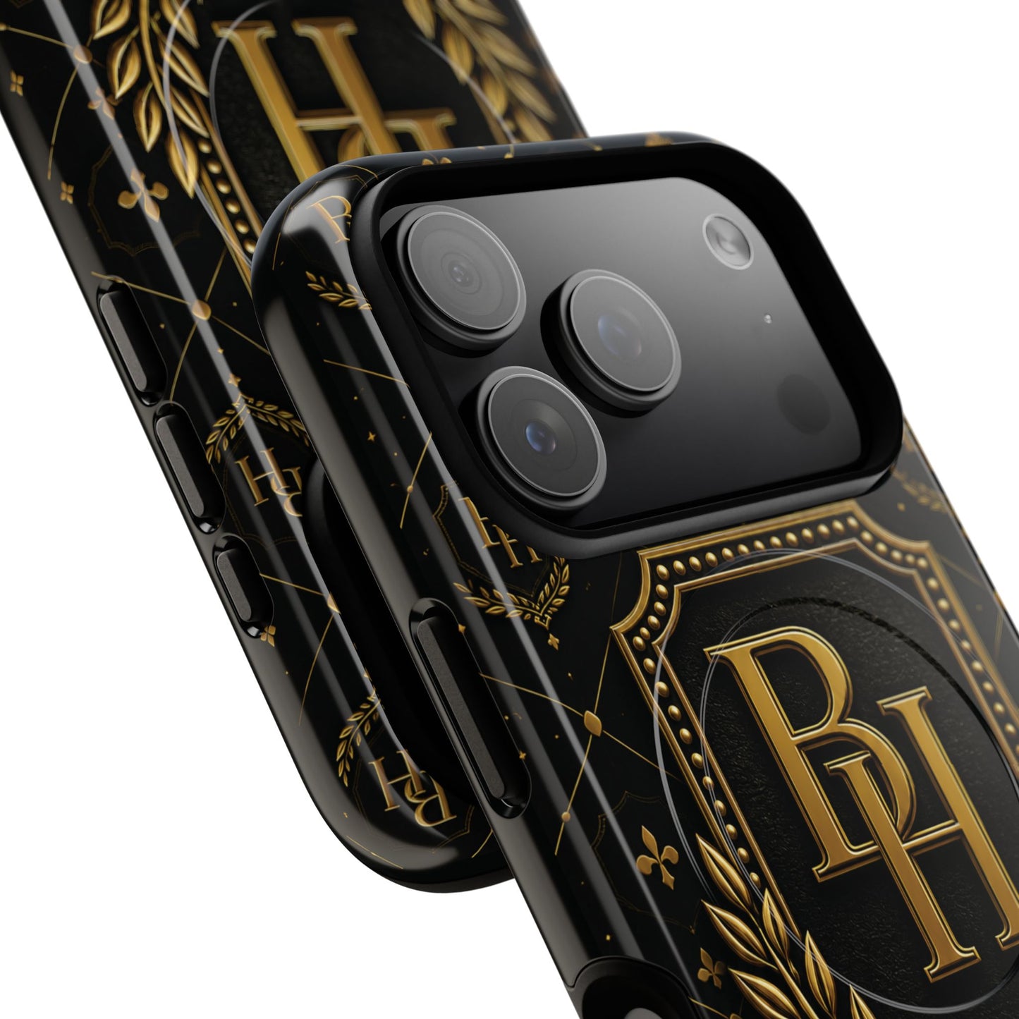 Luxury Monogram Tough Magnetic Phone Case — Gold RH Crest