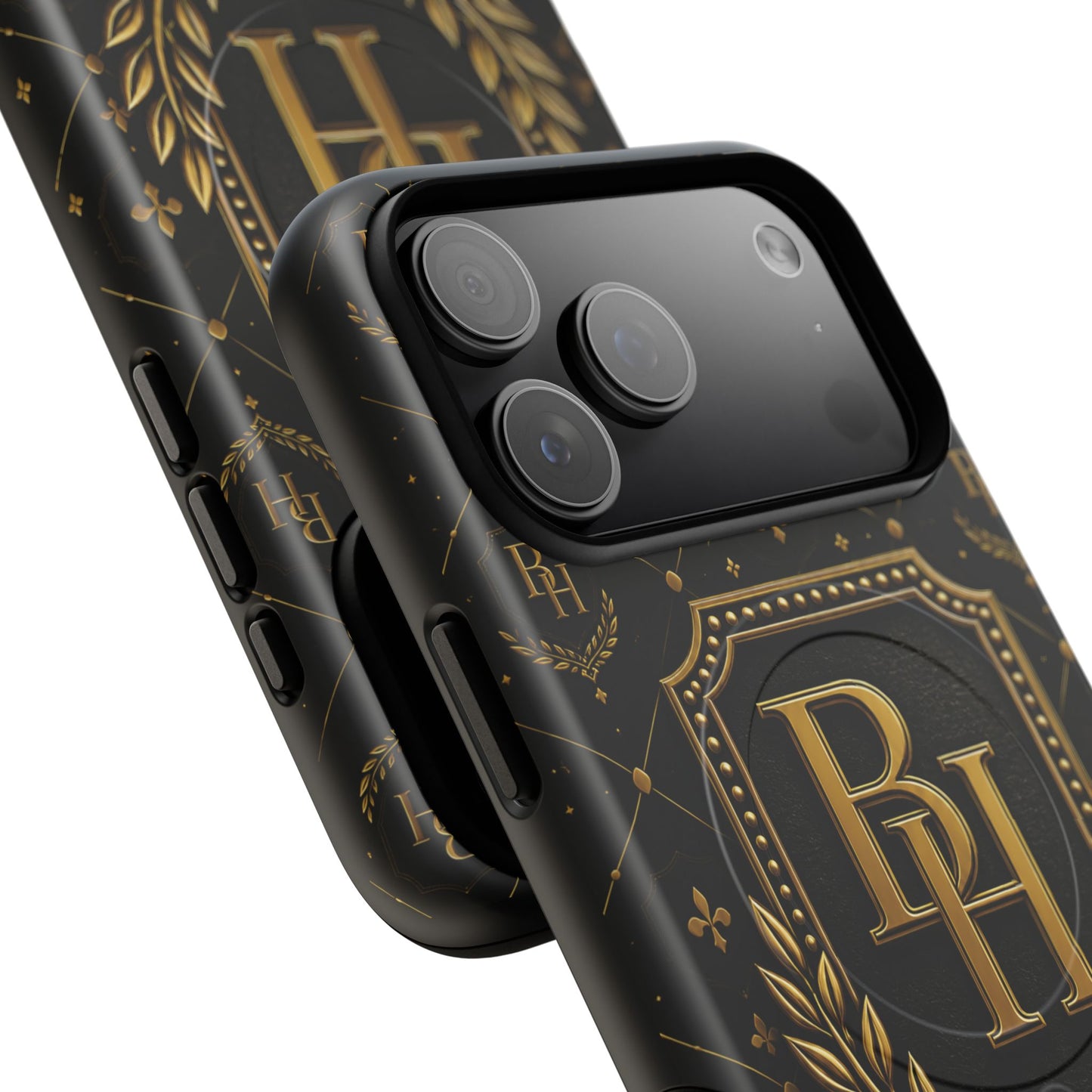Luxury Monogram Tough Magnetic Phone Case — Gold RH Crest