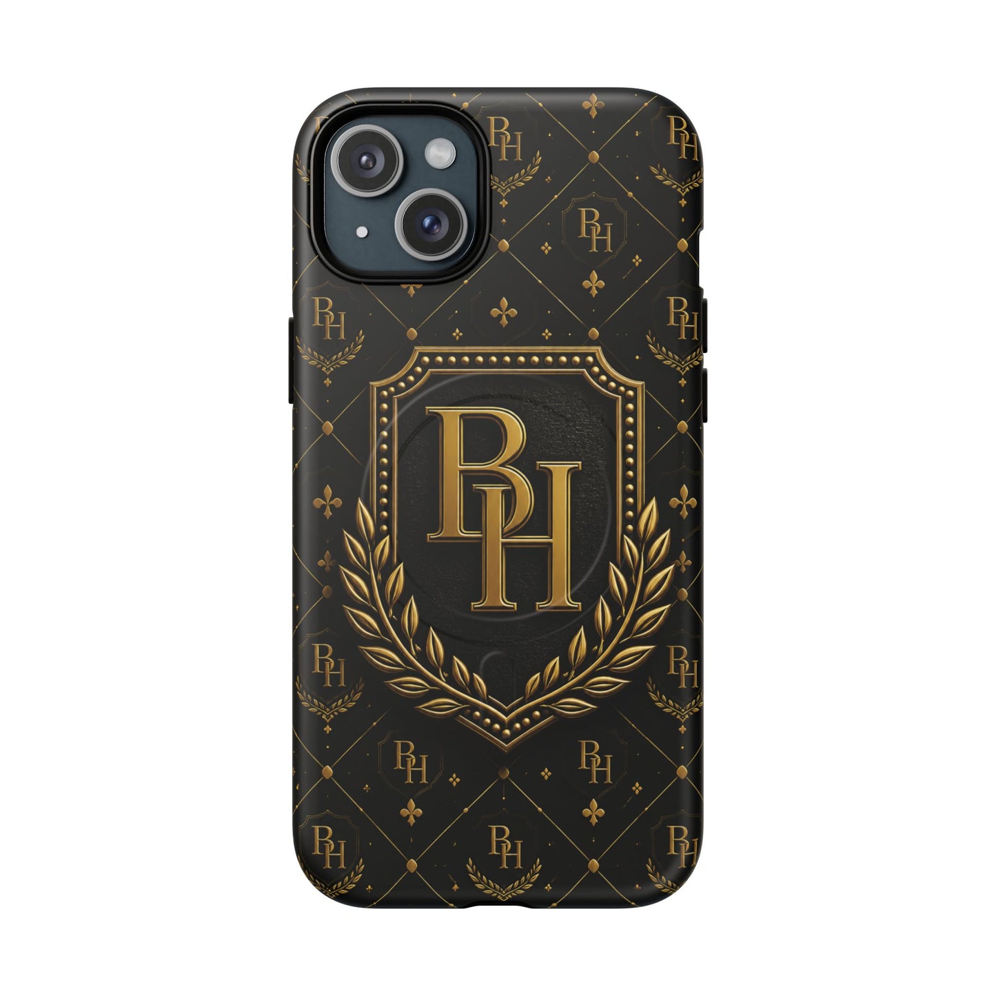 Luxury Monogram Tough Magnetic Phone Case — Gold RH Crest