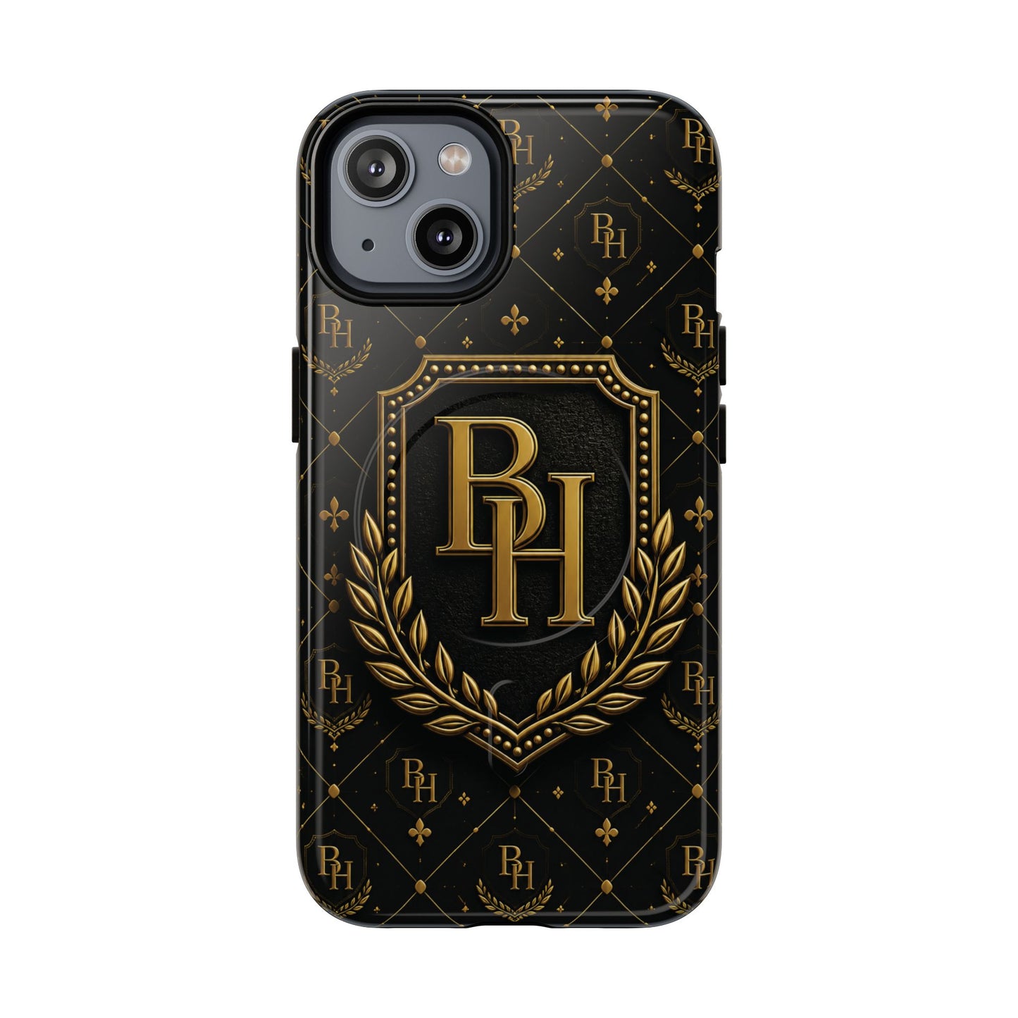Luxury Monogram Tough Magnetic Phone Case — Gold RH Crest