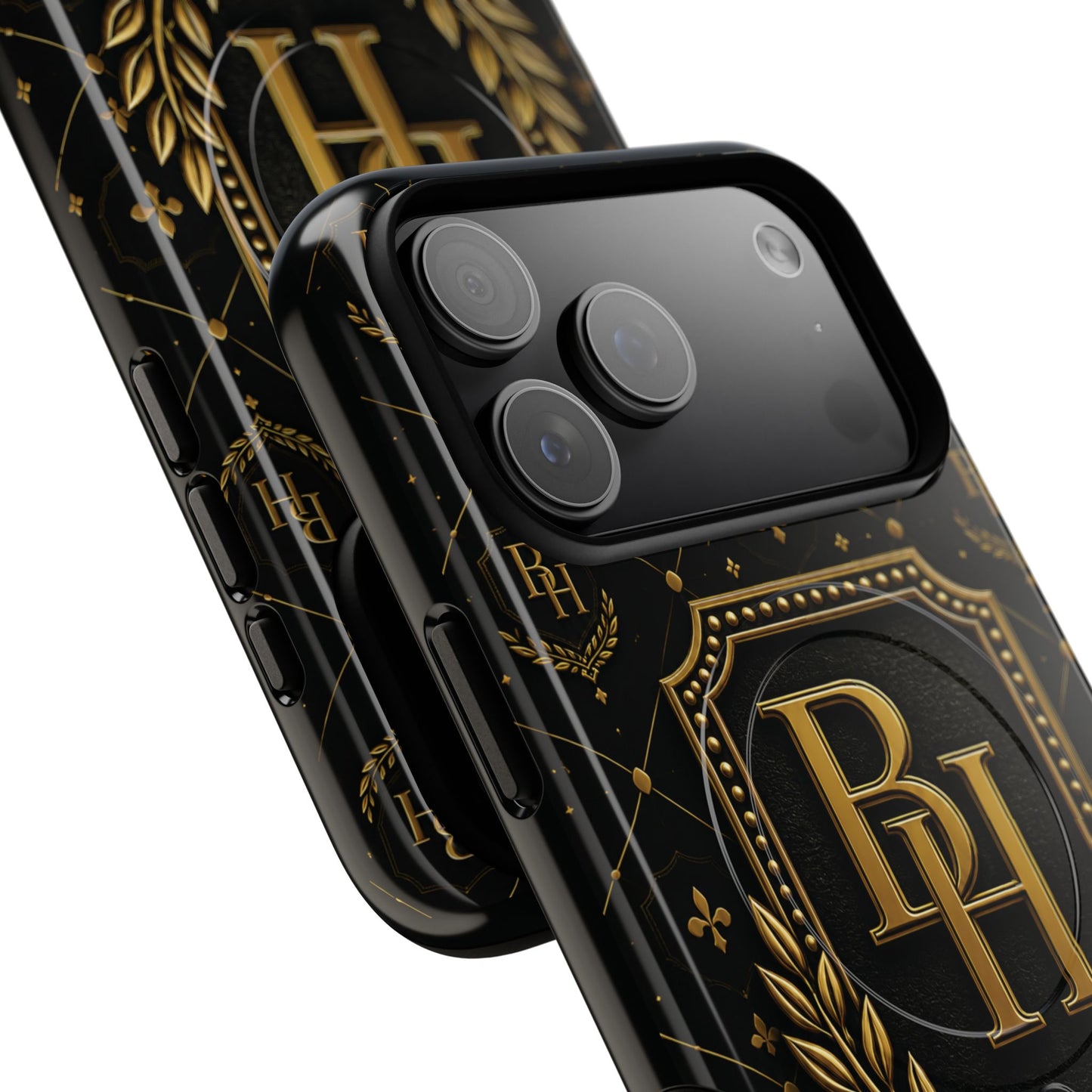 Luxury Monogram Tough Magnetic Phone Case — Gold RH Crest