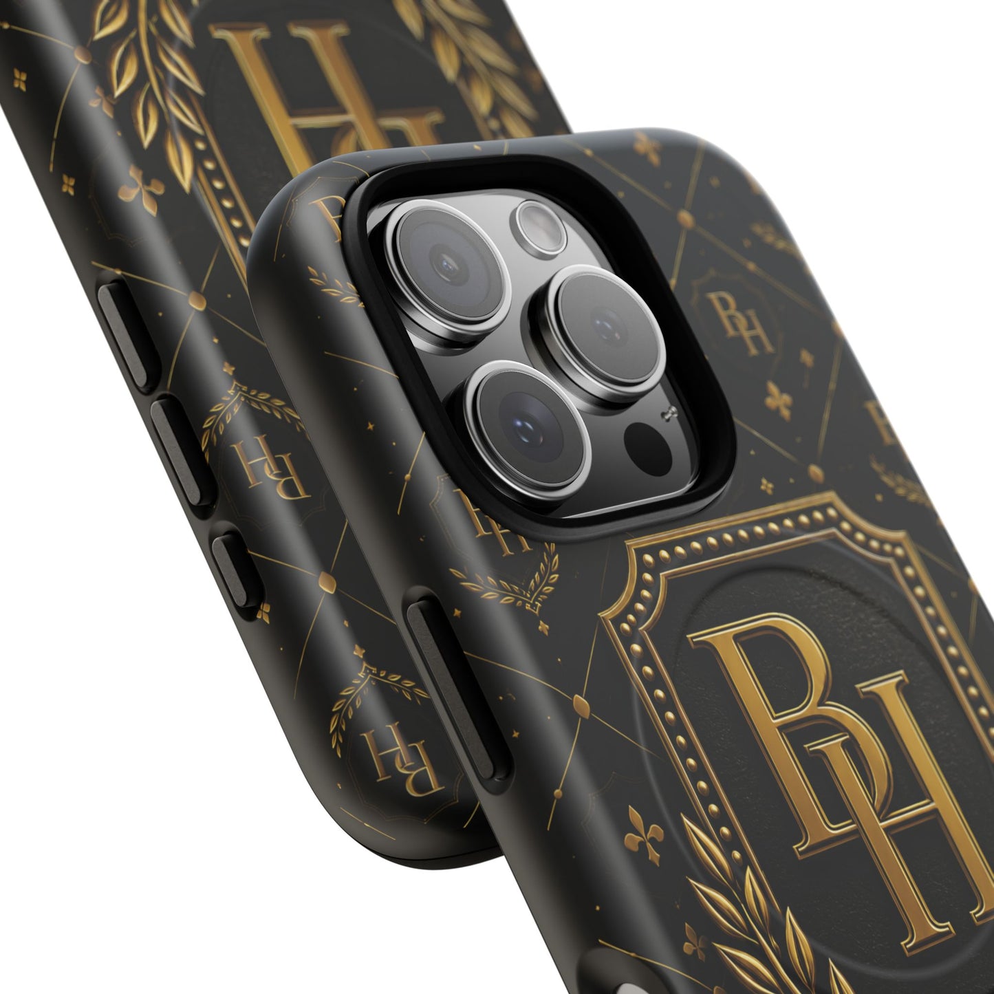 Luxury Monogram Tough Magnetic Phone Case — Gold RH Crest