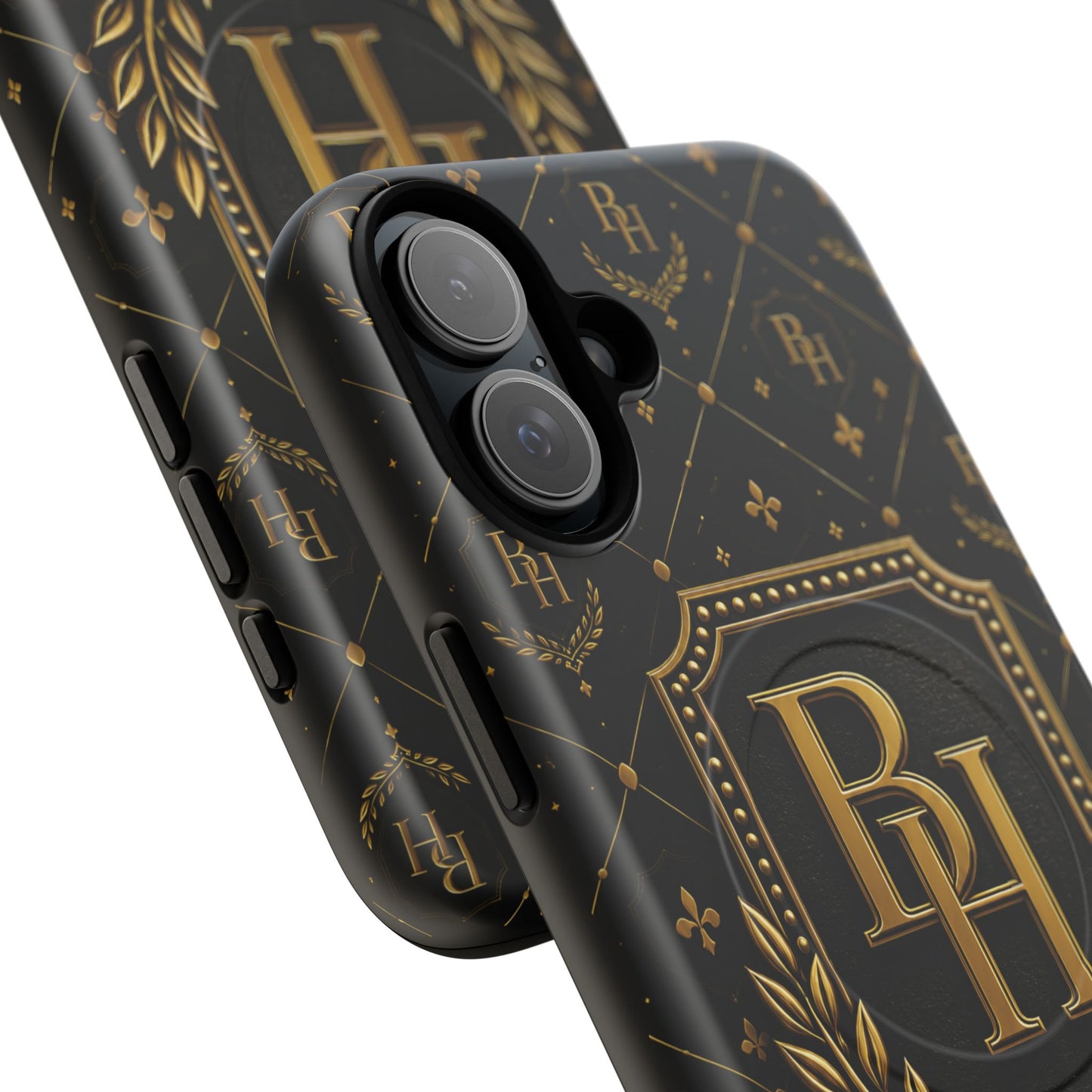 Luxury Monogram Tough Magnetic Phone Case — Gold RH Crest