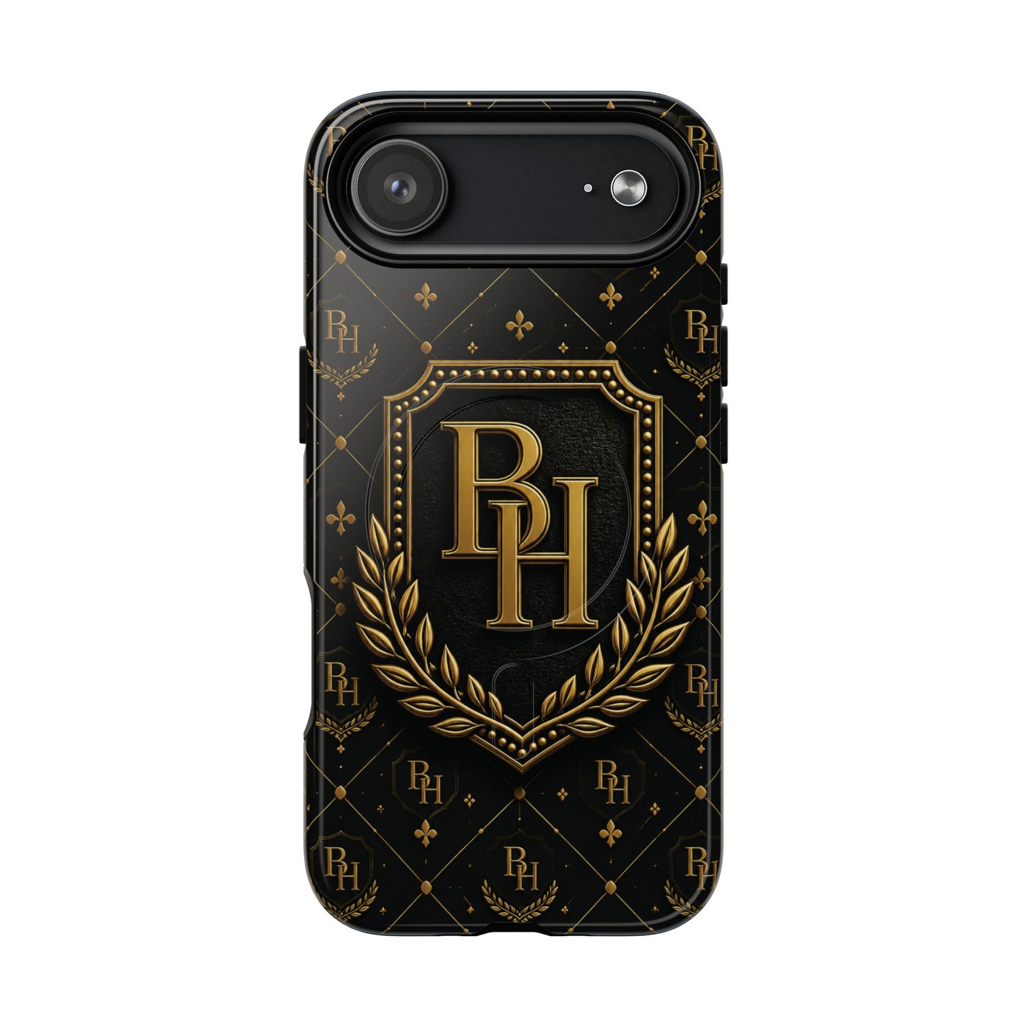 Luxury Monogram Tough Magnetic Phone Case — Gold RH Crest