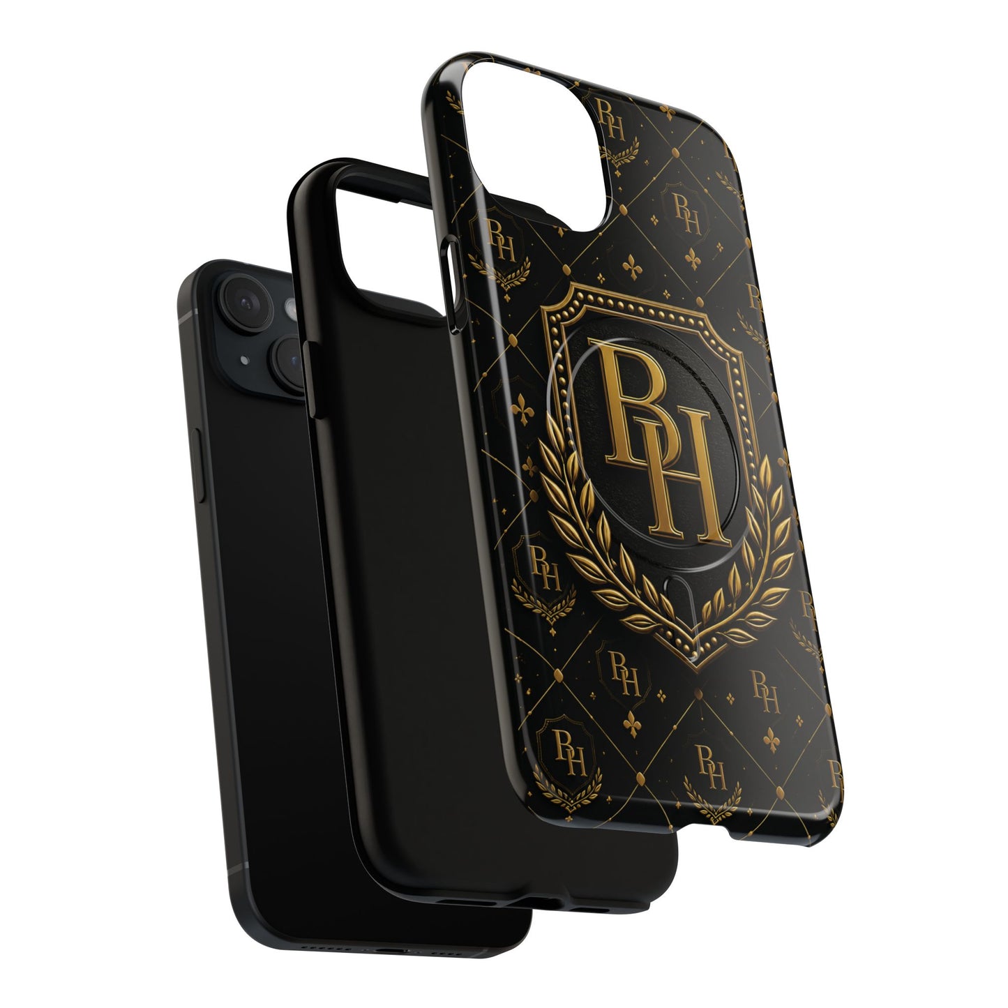 Luxury Monogram Tough Magnetic Phone Case — Gold RH Crest