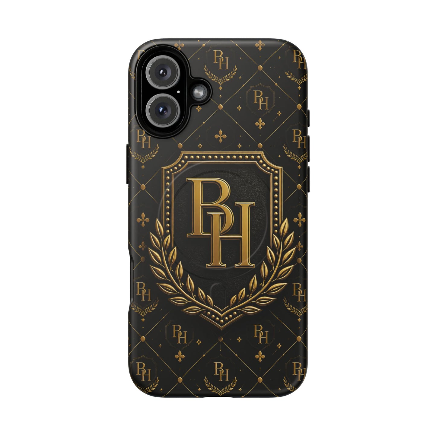 Luxury Monogram Tough Magnetic Phone Case — Gold RH Crest