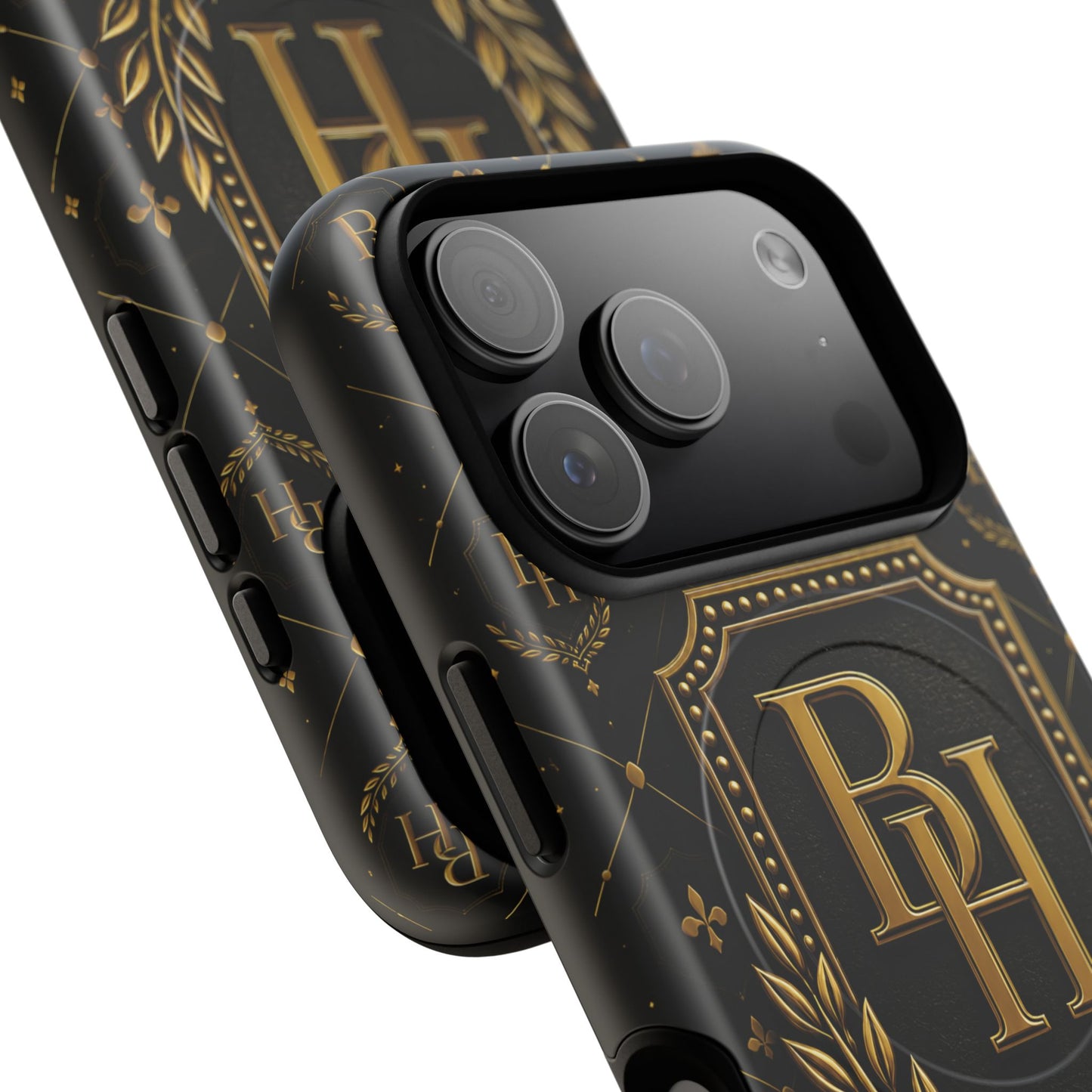 Luxury Monogram Tough Magnetic Phone Case — Gold RH Crest