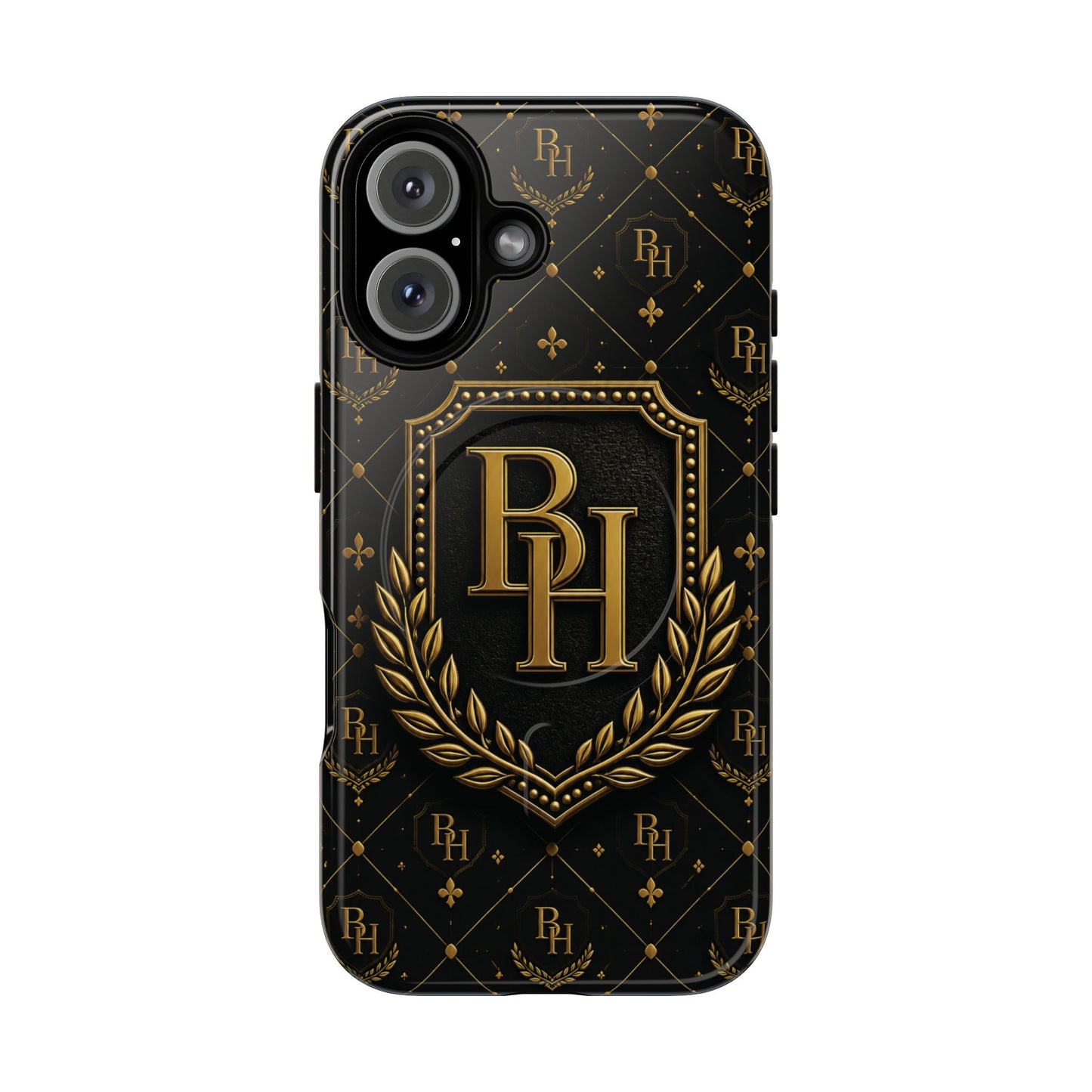 Luxury Monogram Tough Magnetic Phone Case — Gold RH Crest