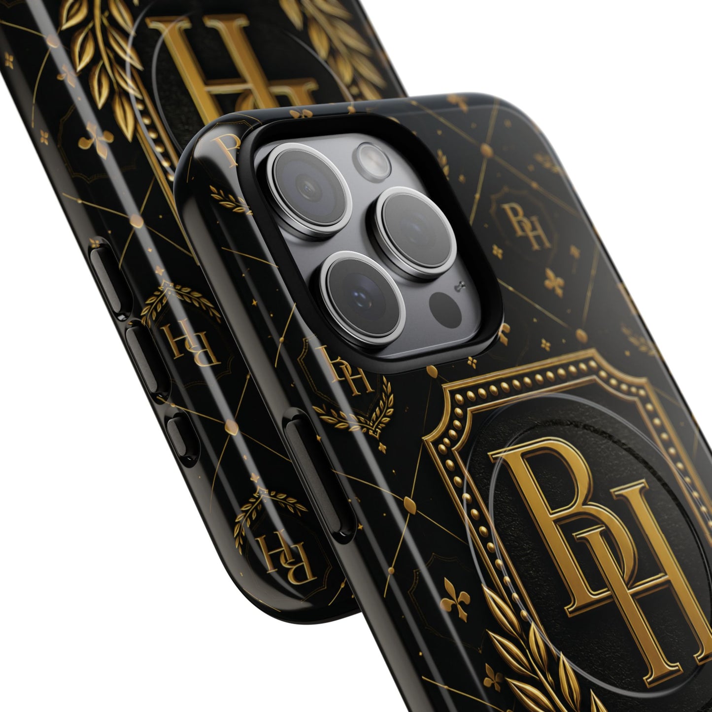 Luxury Monogram Tough Magnetic Phone Case — Gold RH Crest