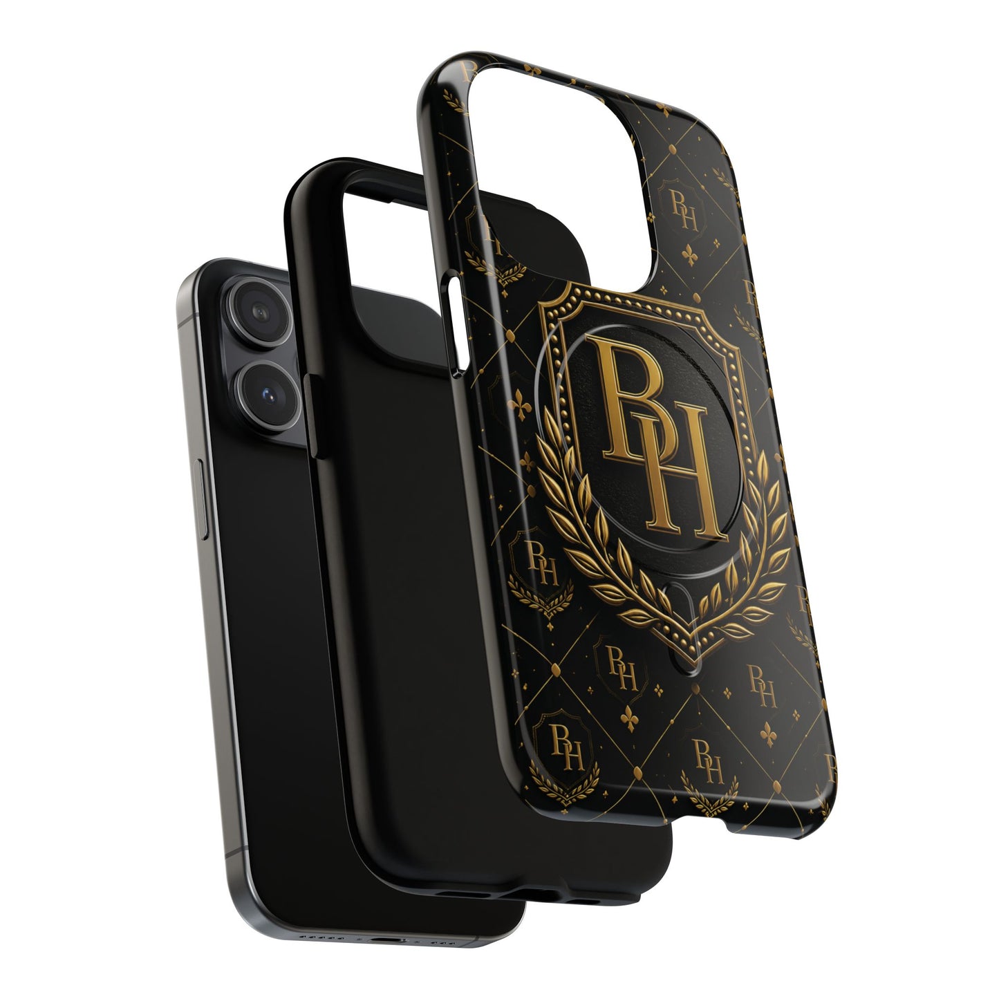 Luxury Monogram Tough Magnetic Phone Case — Gold RH Crest
