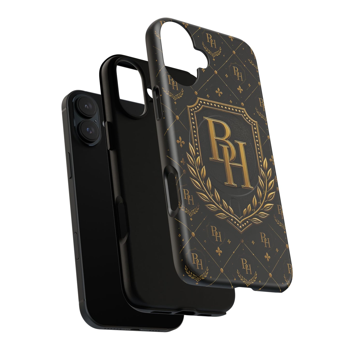 Luxury Monogram Tough Magnetic Phone Case — Gold RH Crest