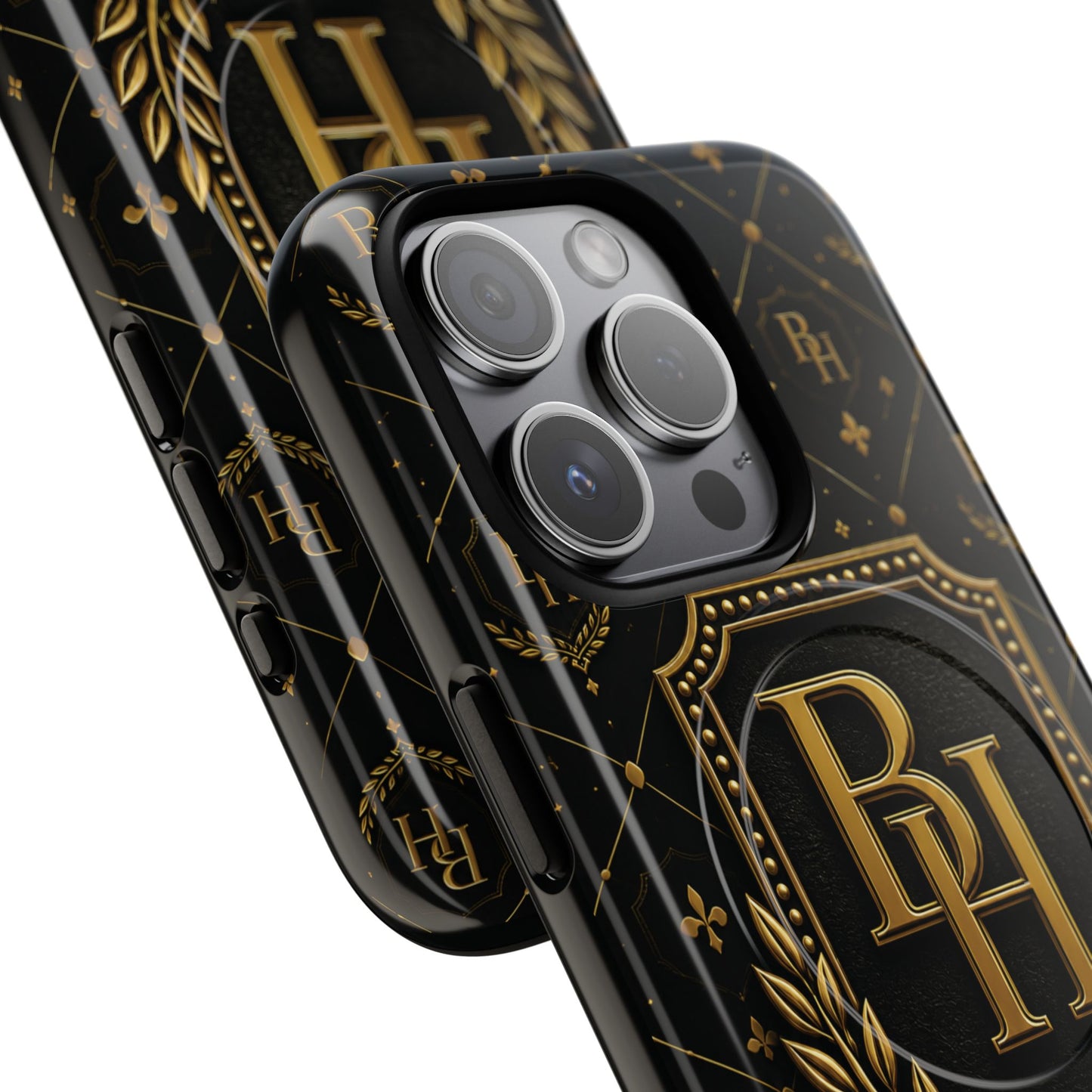 Luxury Monogram Tough Magnetic Phone Case — Gold RH Crest