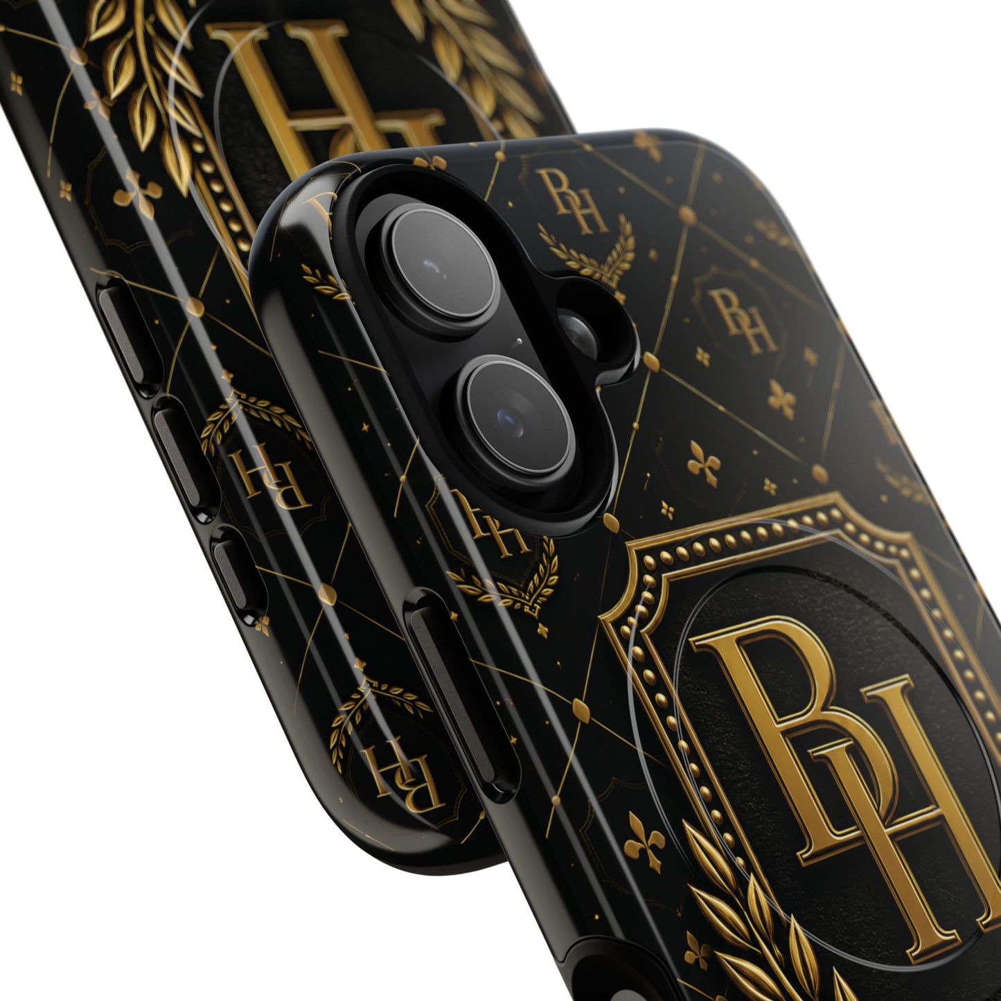 Luxury Monogram Tough Magnetic Phone Case — Gold RH Crest
