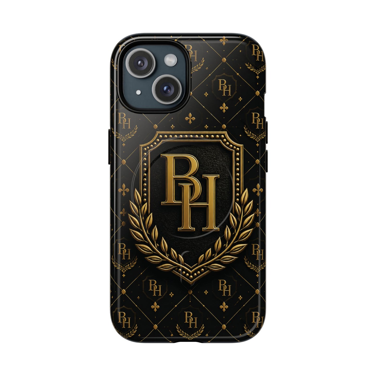 Luxury Monogram Tough Magnetic Phone Case — Gold RH Crest