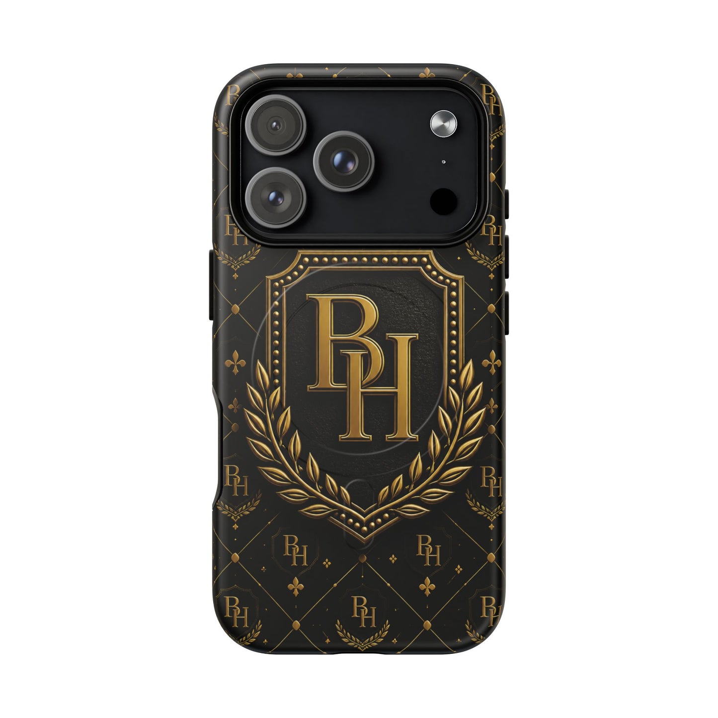 Luxury Monogram Tough Magnetic Phone Case — Gold RH Crest