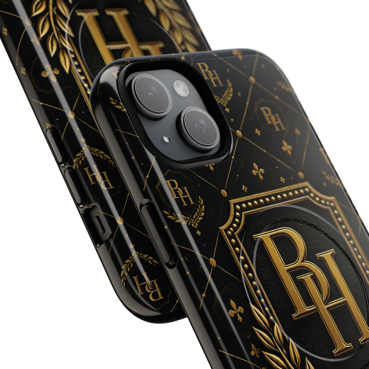 Luxury Monogram Tough Magnetic Phone Case — Gold RH Crest