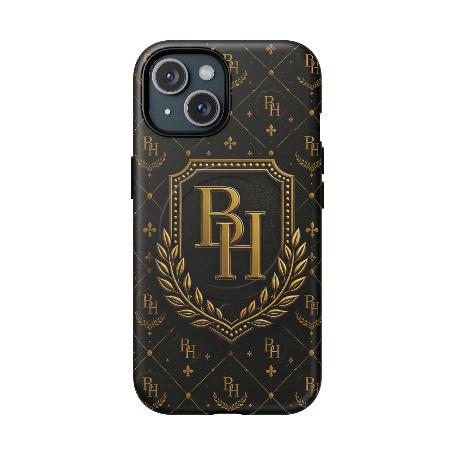 Luxury Monogram Tough Magnetic Phone Case — Gold RH Crest
