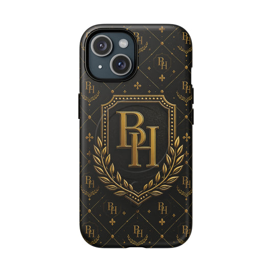 Luxury Monogram Tough Magnetic Phone Case — Gold RH Crest