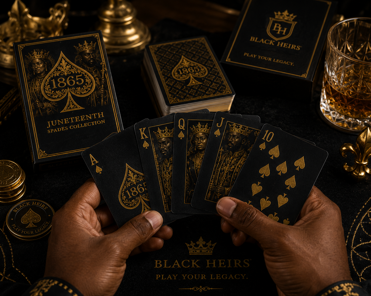 Black Heirs Juneteenth Spades Collection | Luxury Playing Cards