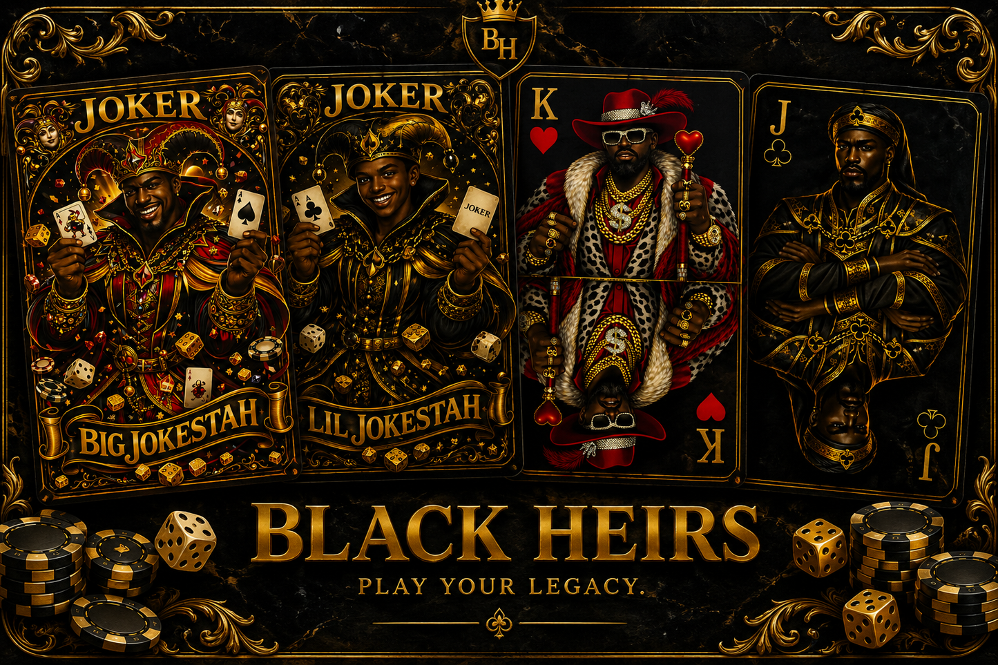 Black Heirs Juneteenth Spades Collection | Luxury Playing Cards